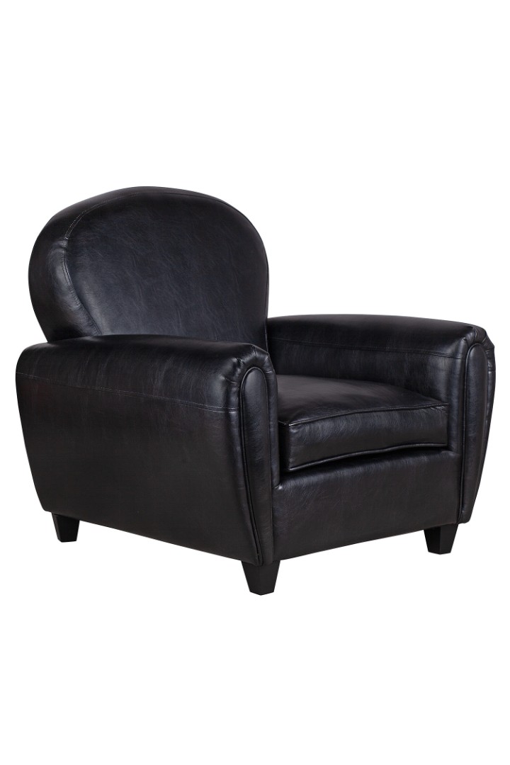 купить Кресло кожаное широкое Flog черное в Москве купить Кресло кожаное широкое Flog черное