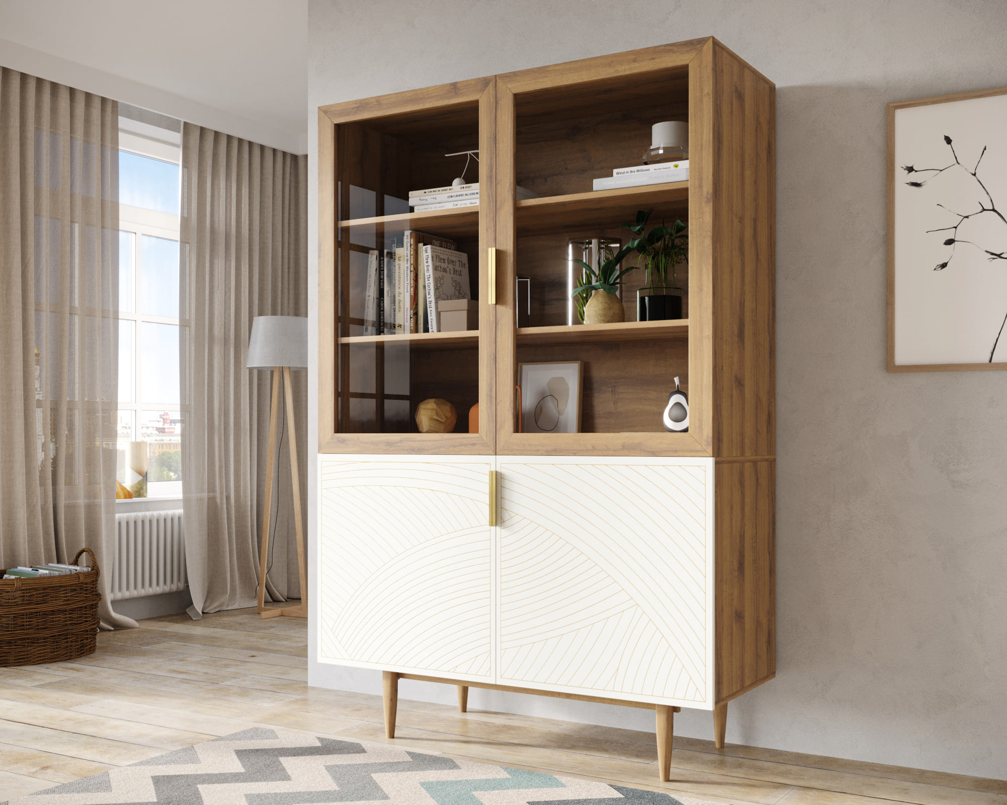 заказать Буфет с двумя дверками "Line" LN11/GR1/beige