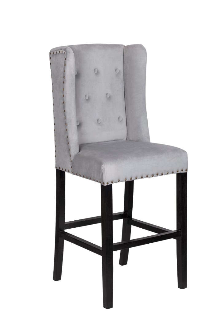 купить Дизайнерский барный стул Skipton Grey Velvet