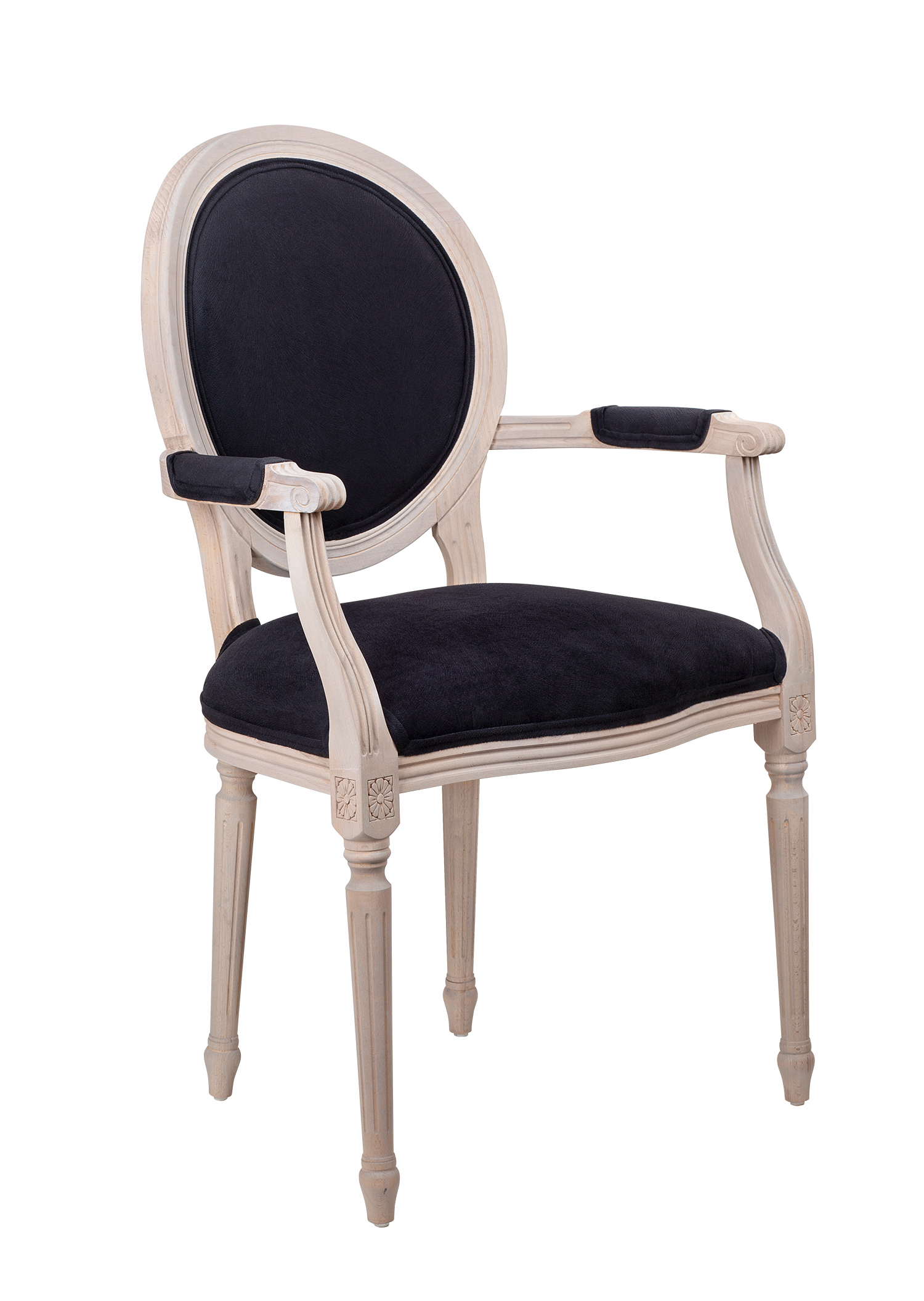 купить Мягкий стул с подлокотниками Delo Arm Black Velvet