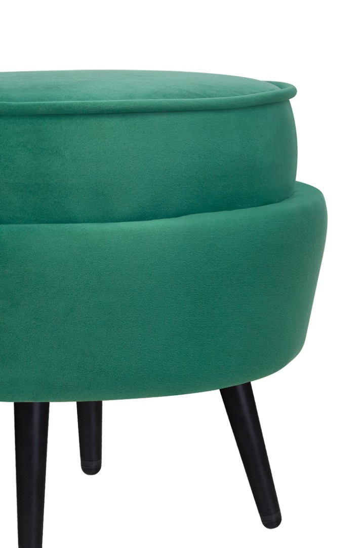 Пуф Pearl Adorn Green V2 на черных ножках в интернет-магазине