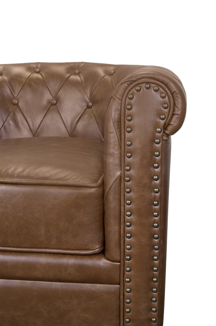 фото Кожаное кресло Karo Brown leather