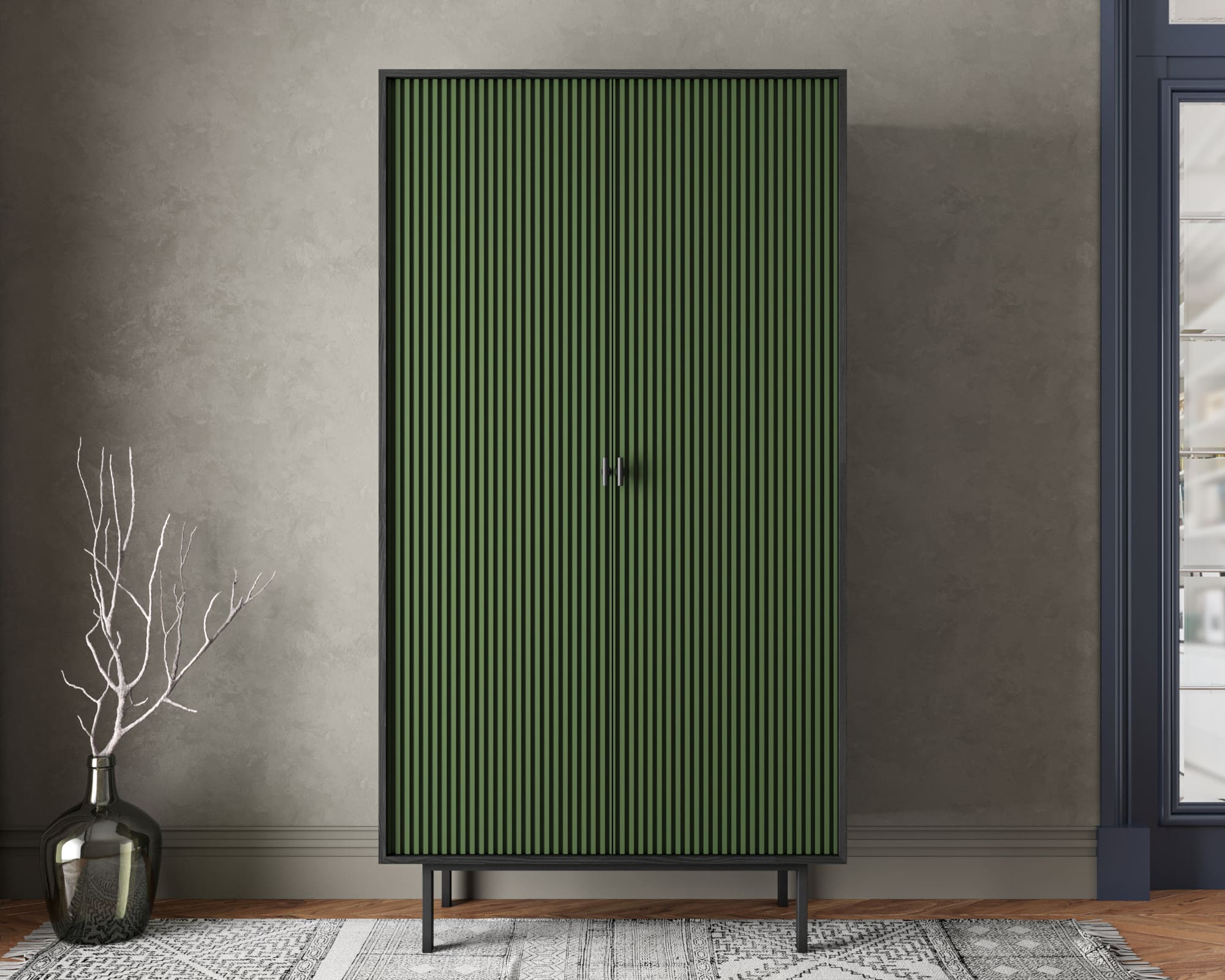 Шкаф двухдверный "Emerson" арт EM091/green/L в интернет-магазине