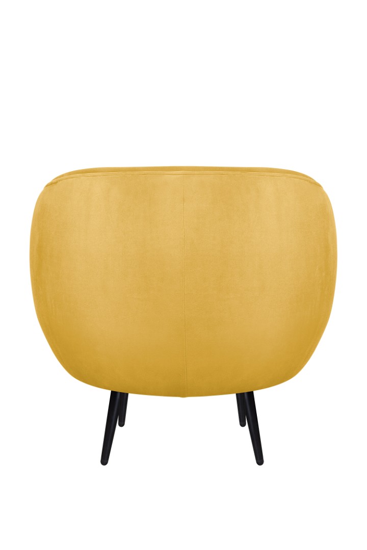 Мягкое кресло Benee Yellow на черных ножках в интернет-магазине