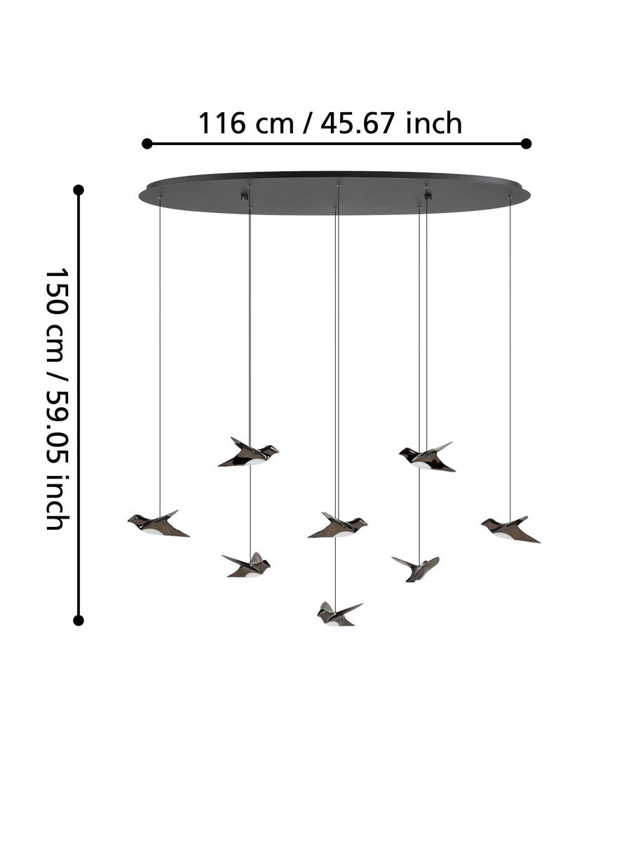 390055 Подвесной потолочный светильник (люстра) PARATEBUENO в интернет-магазине