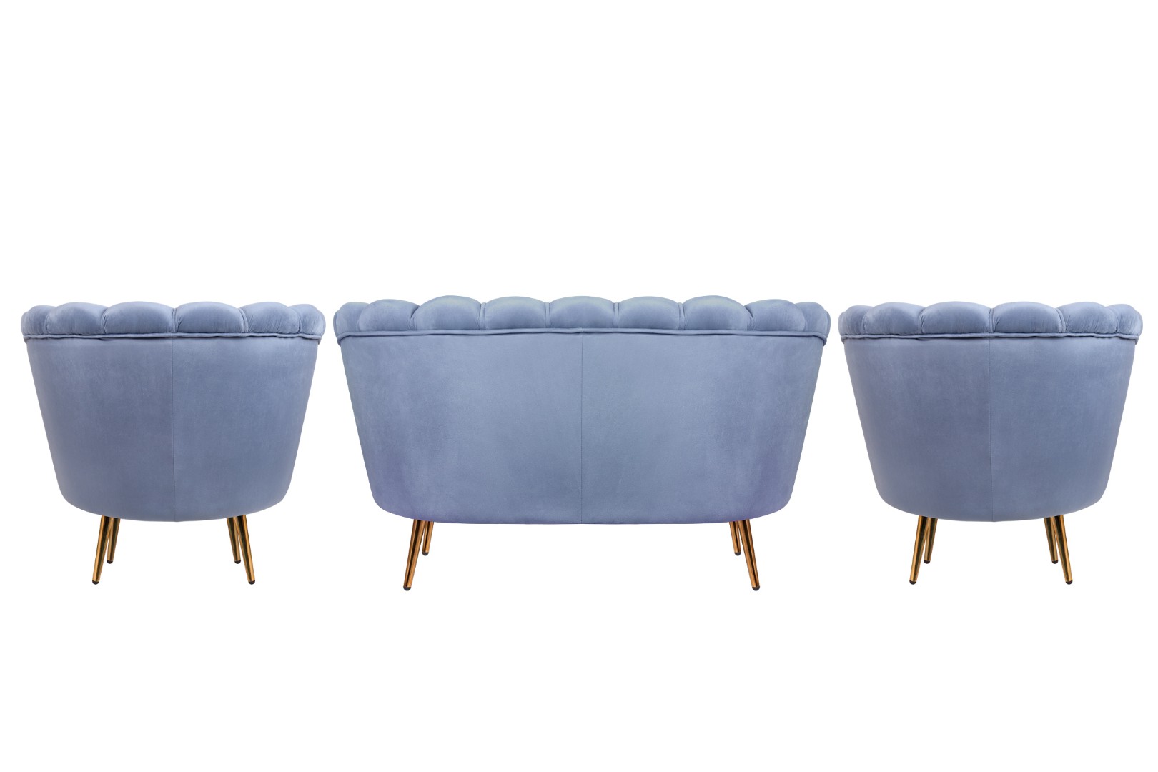 заказать Комплект кресел и дивана ракушка Pearl Double Blue