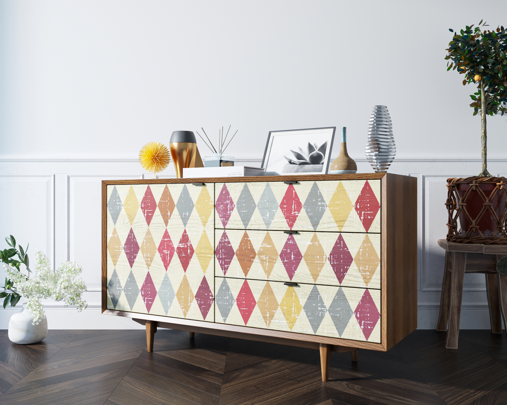 Комод "Bruni print" с ящиками и дверкой арт BR-02P в интернет-магазине