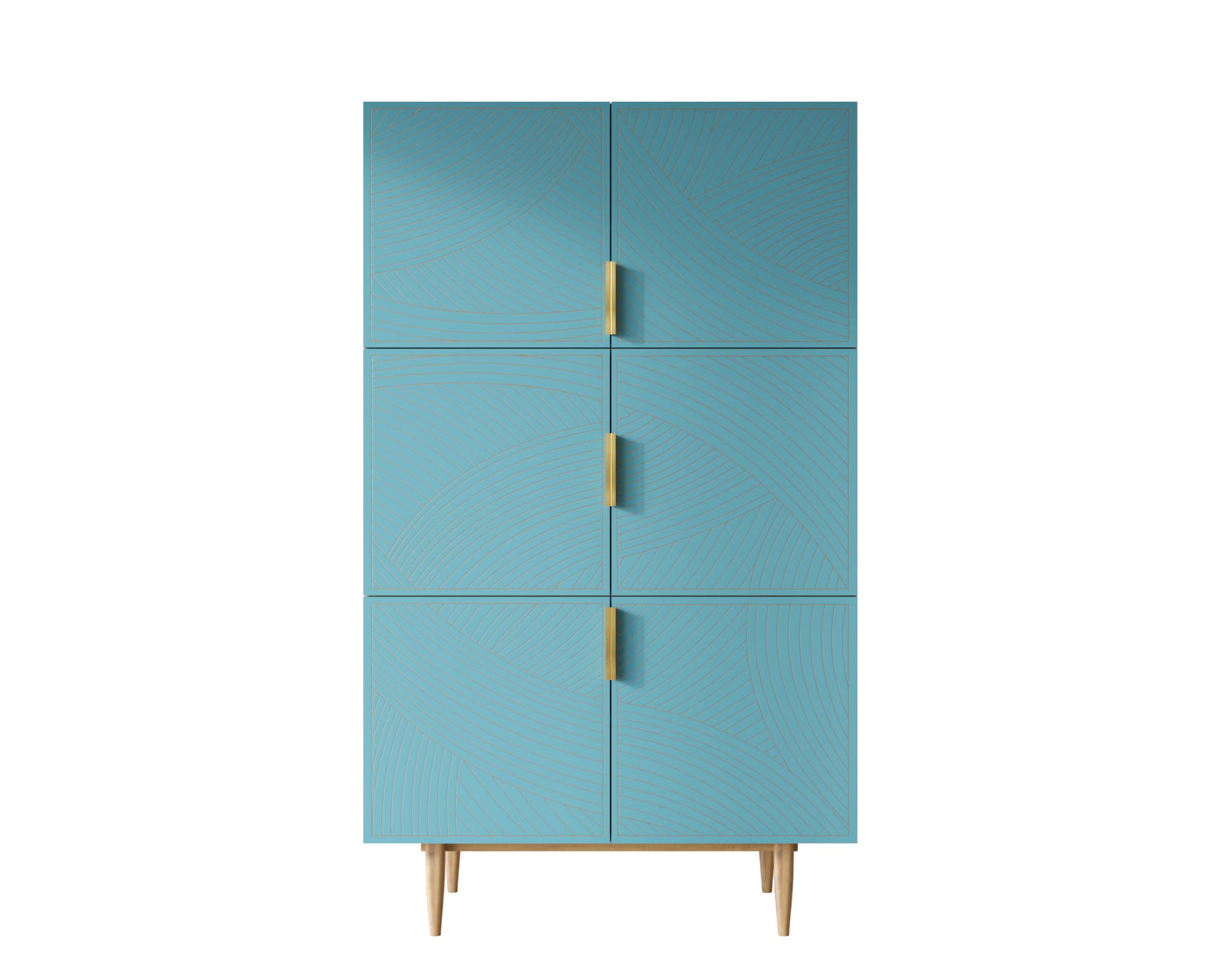 купить Большой комод с шестью дверками "Line" LN04/GR1/blue