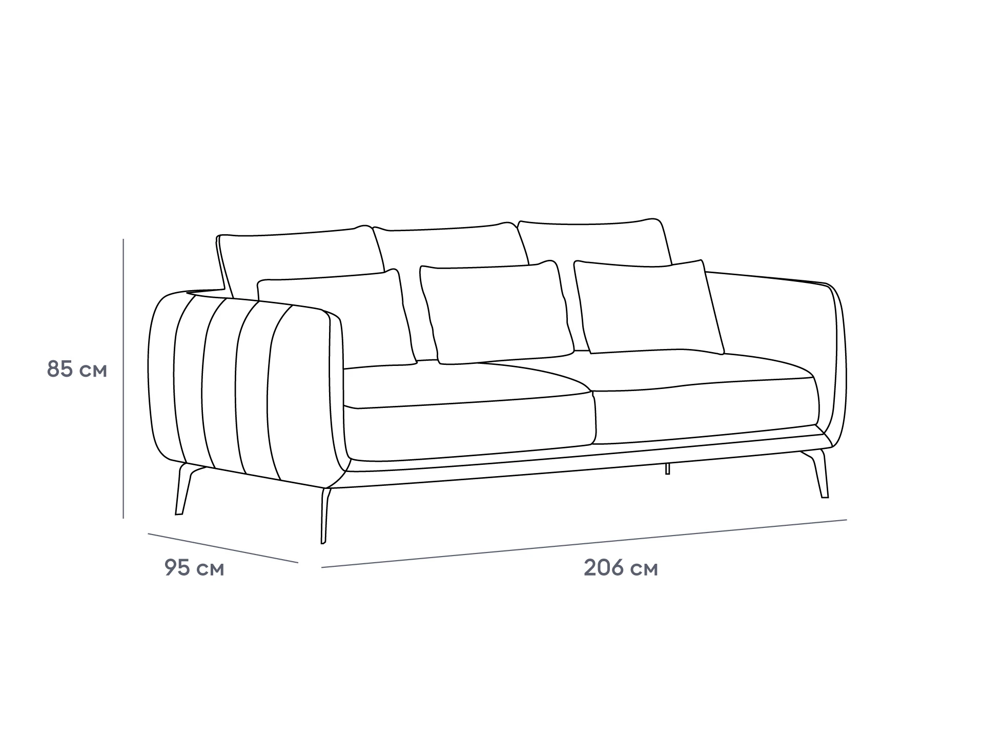 Диван Amsterdam трёхместный в интерьере в Москве Диван Amsterdam трёхместный в интерьере
