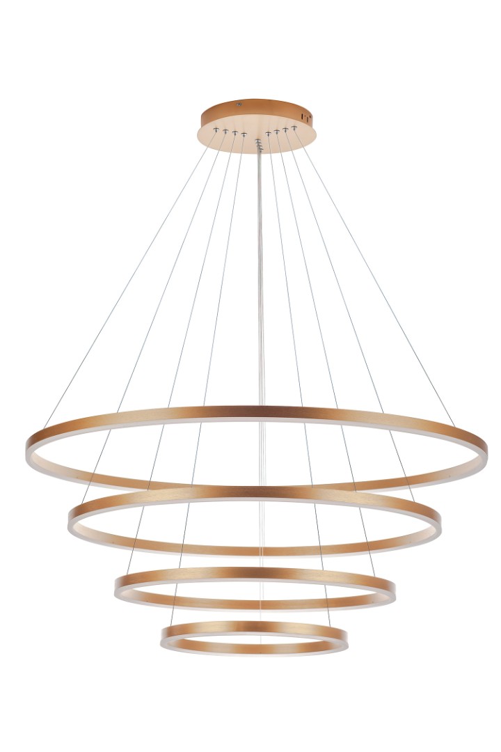 Люстра Orblaze 4 rings 1000 gold в интерьере