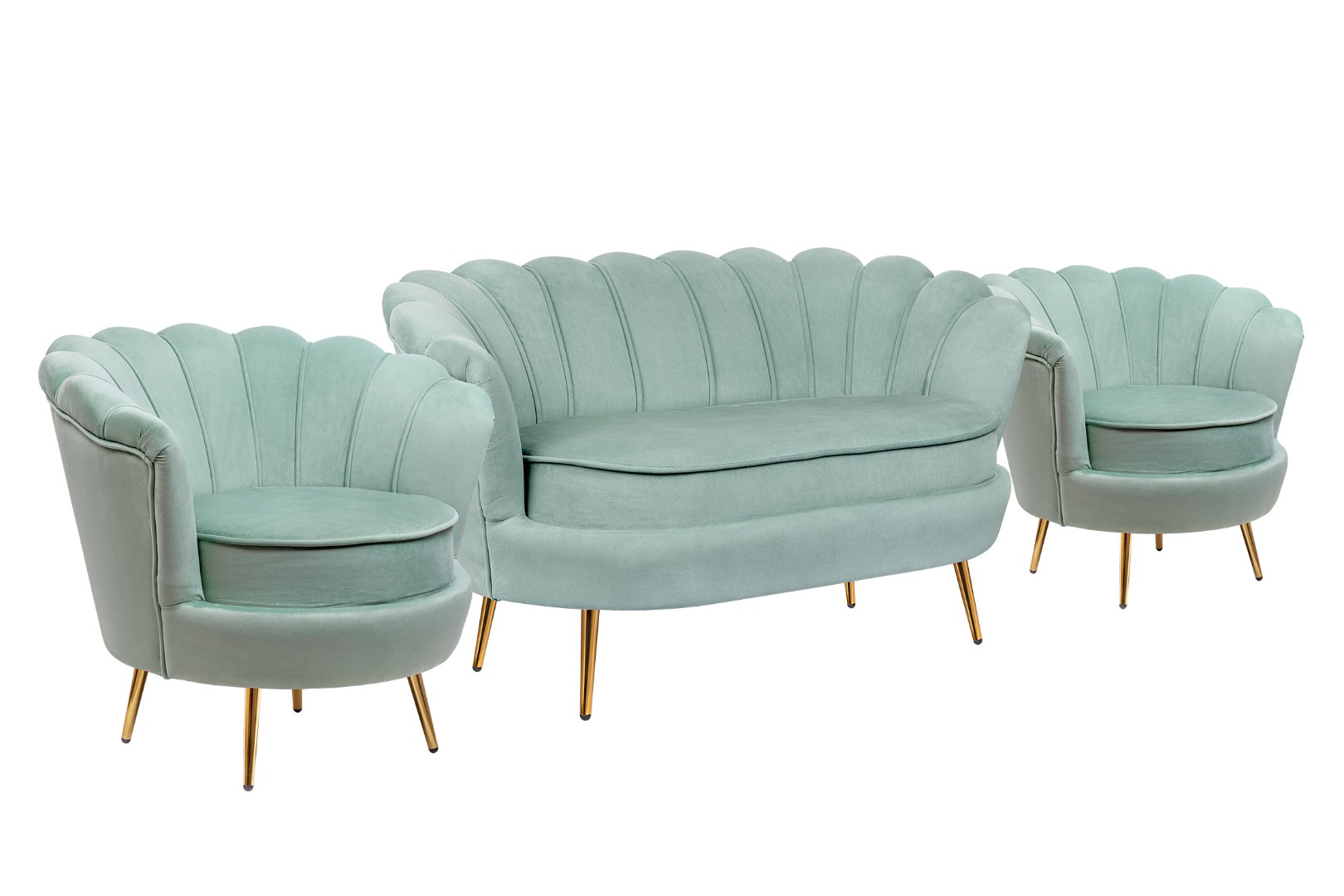 купить Комплект кресел и дивана ракушка Pearl Double Green