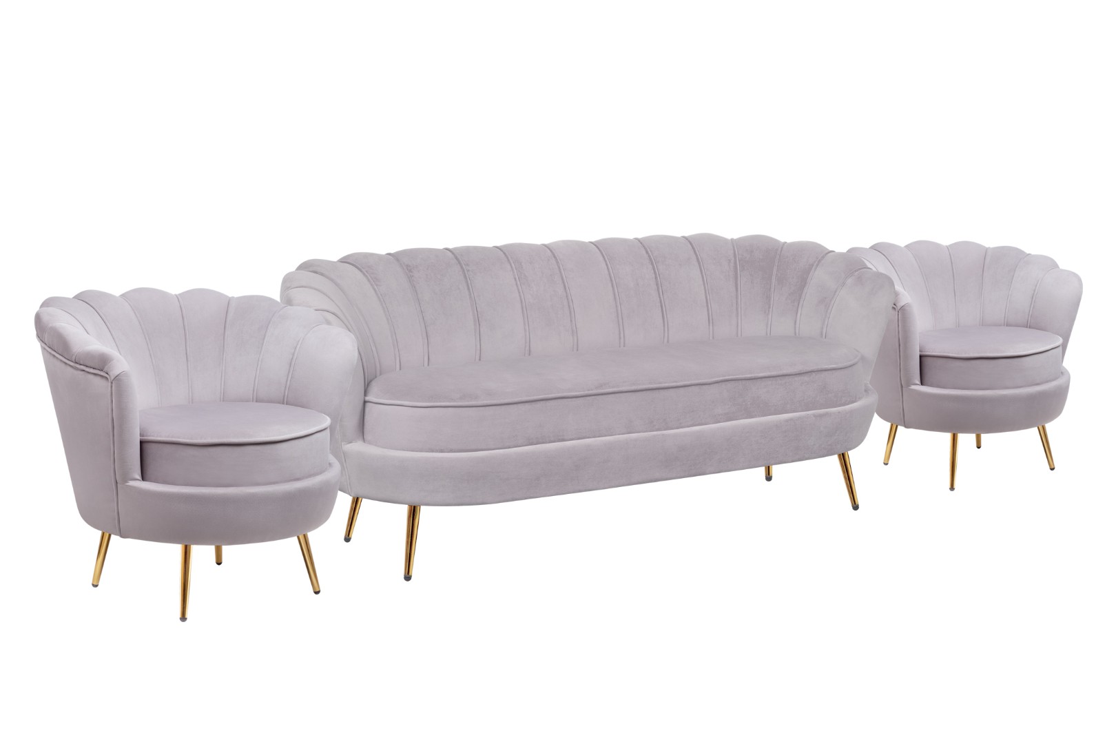 купить Комплект кресел и дивана ракушка Pearl Triple Grey