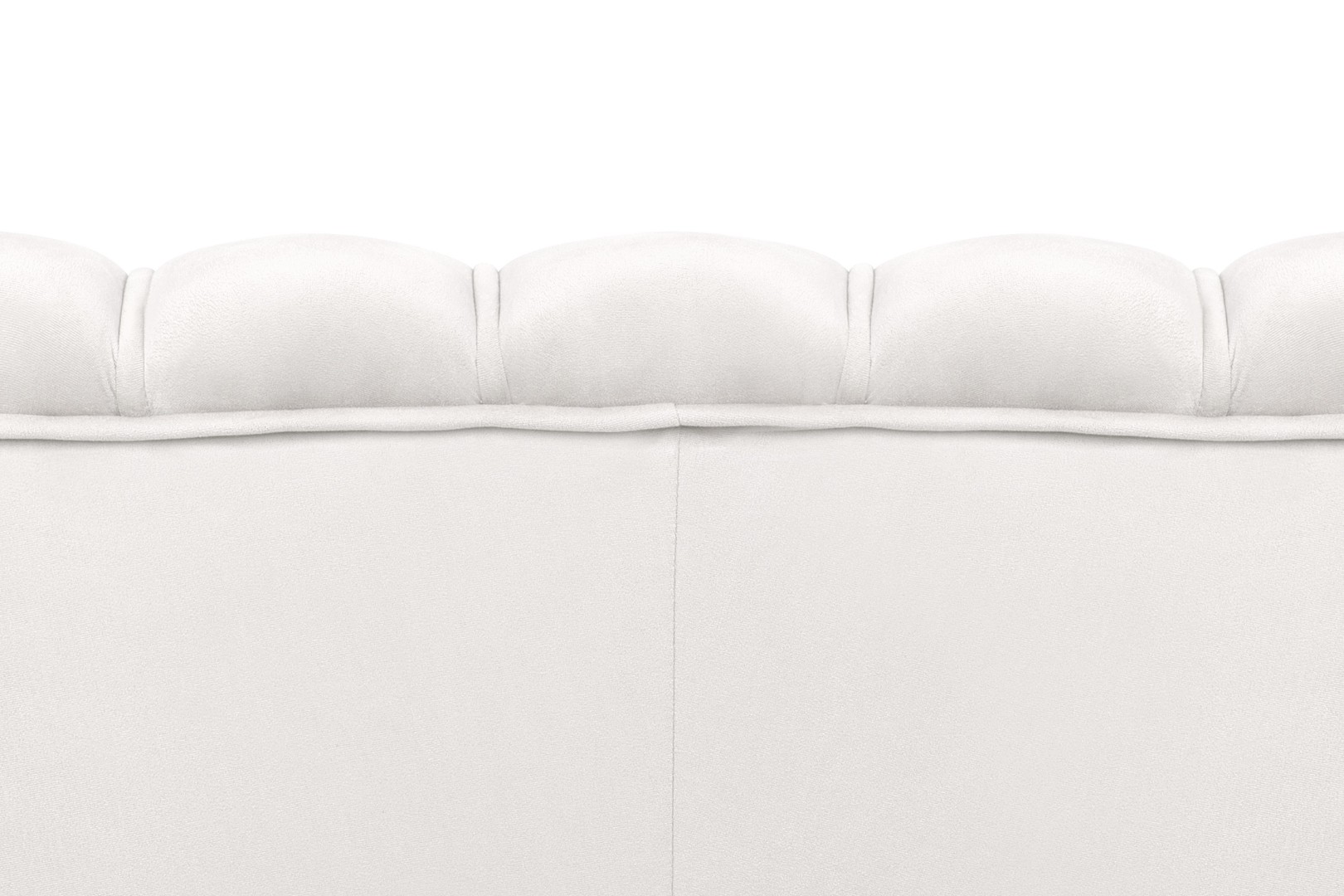 Диван ракушка Pearl Triple Beige на черных ножках в интерьере