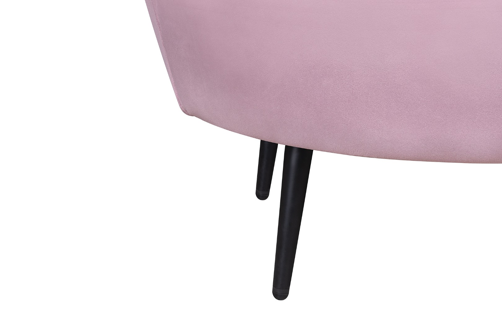 фото Диван ракушка Pearl Triple Pink на черных ножках в интерьере