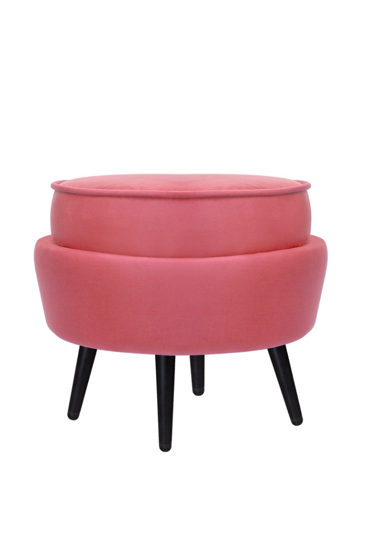 купить Пуф Pearl Adorn Karmin на черных ножках