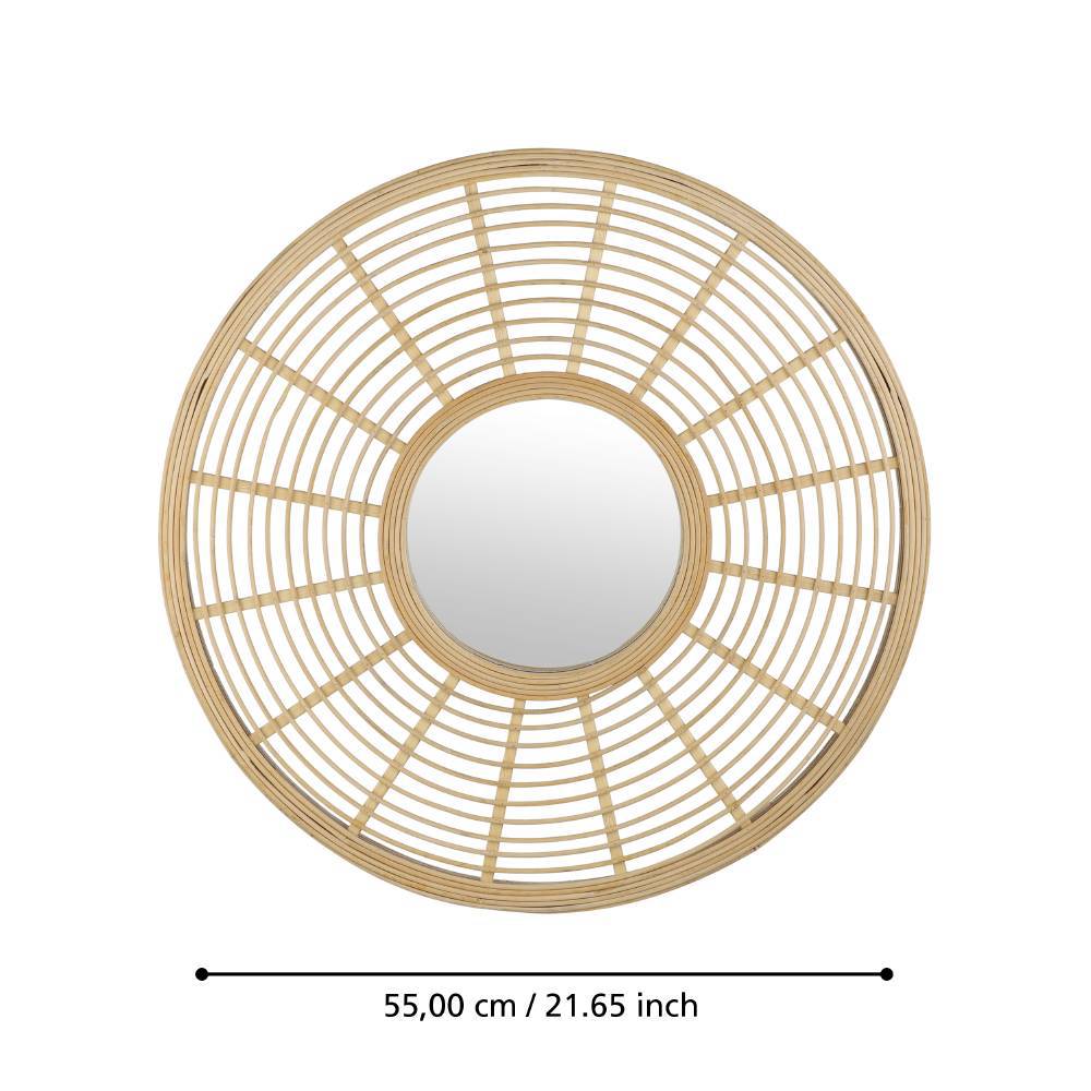 425029 Зеркало декоративное MITSUKE, B25, ?550, дерево, зеркальное стекло, натуральный в интерьере в Москве 425029 Зеркало декоративное MITSUKE, B25, ?550, дерево, зеркальное стекло, натуральный в интерьере