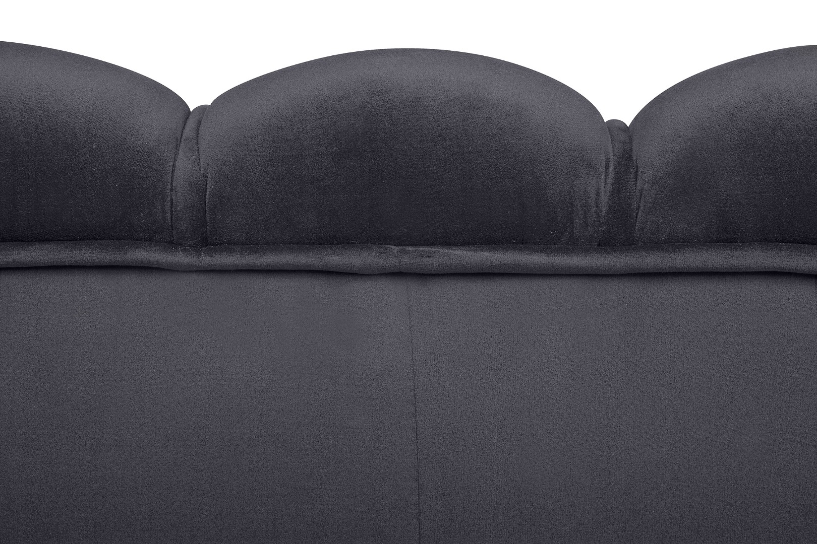 фото Диван ракушка для гостиниц Pearl Triple Black на черных ножках в Москве фото Диван ракушка для гостиниц Pearl Triple Black на черных ножках