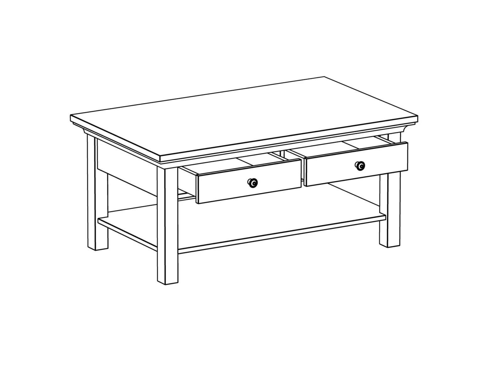 заказать Стол журнальный Reina с выдвижными ящиками Белый в Москве заказать Стол журнальный Reina с выдвижными ящиками Белый