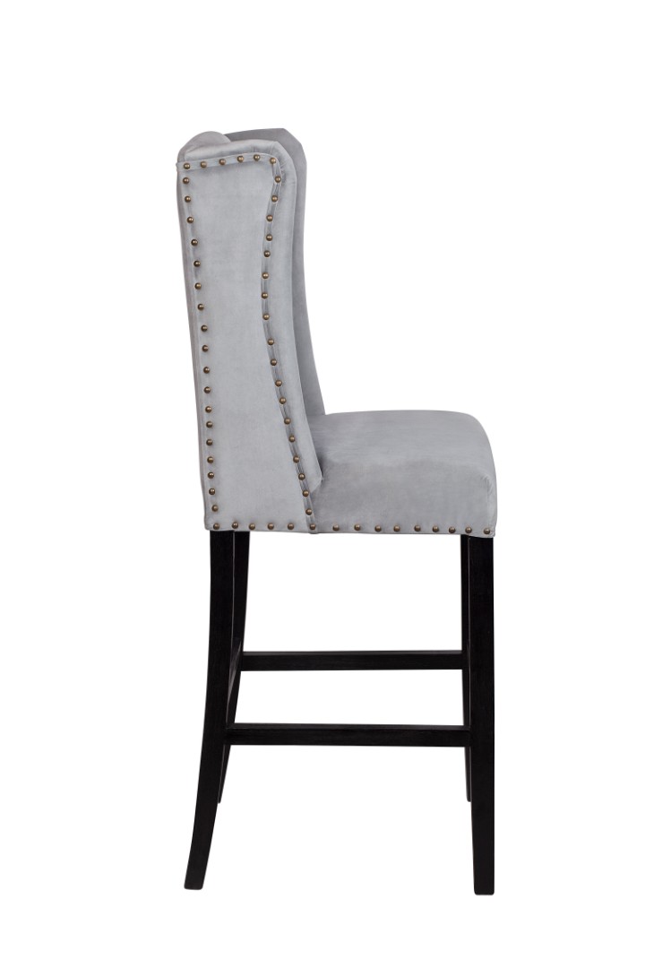 заказать Дизайнерский барный стул Skipton Grey Velvet в Москве заказать Дизайнерский барный стул Skipton Grey Velvet