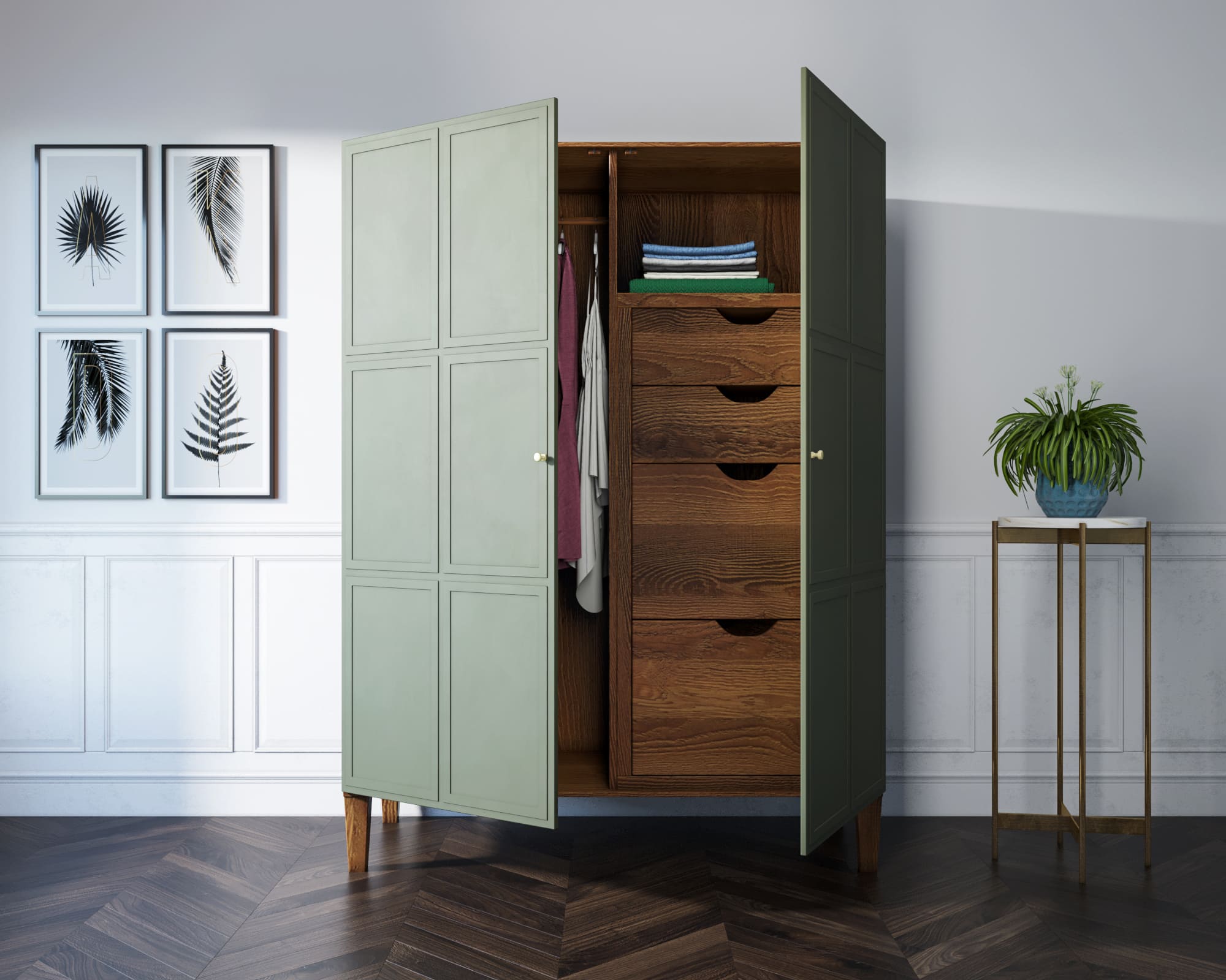 купить Шкаф "Андерсен (Andersen)" широкий двухстворчатый арт AN27