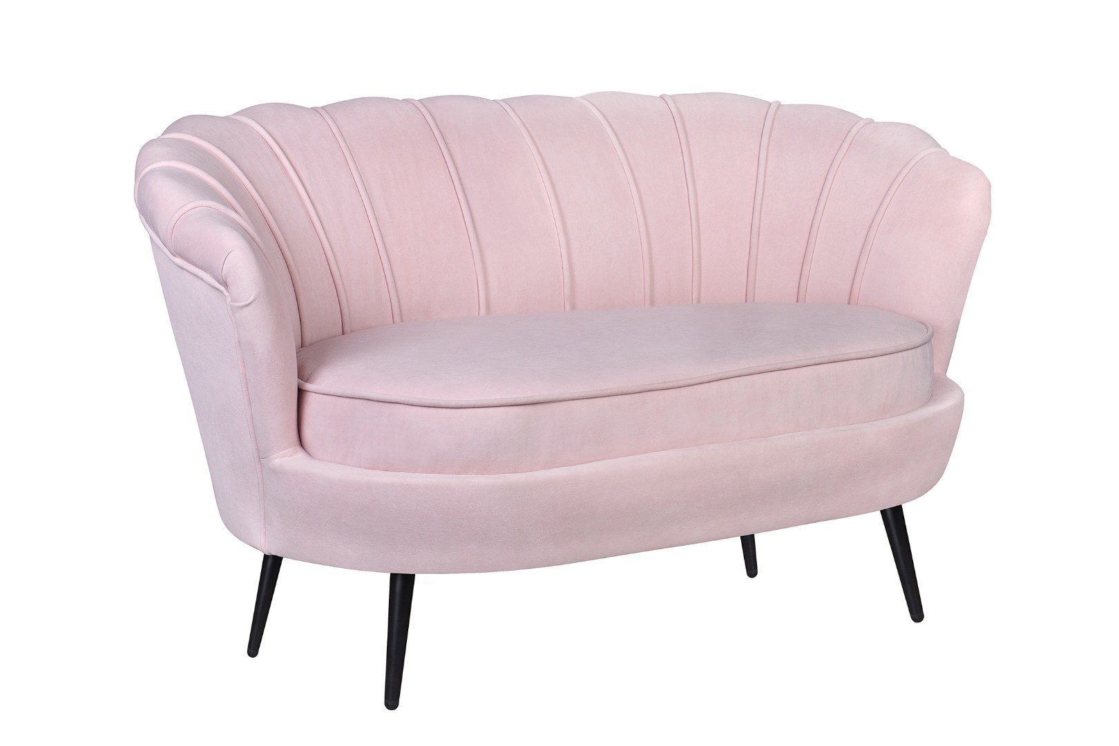 купить Диван ракушка Pearl Double Pink на черных ножках