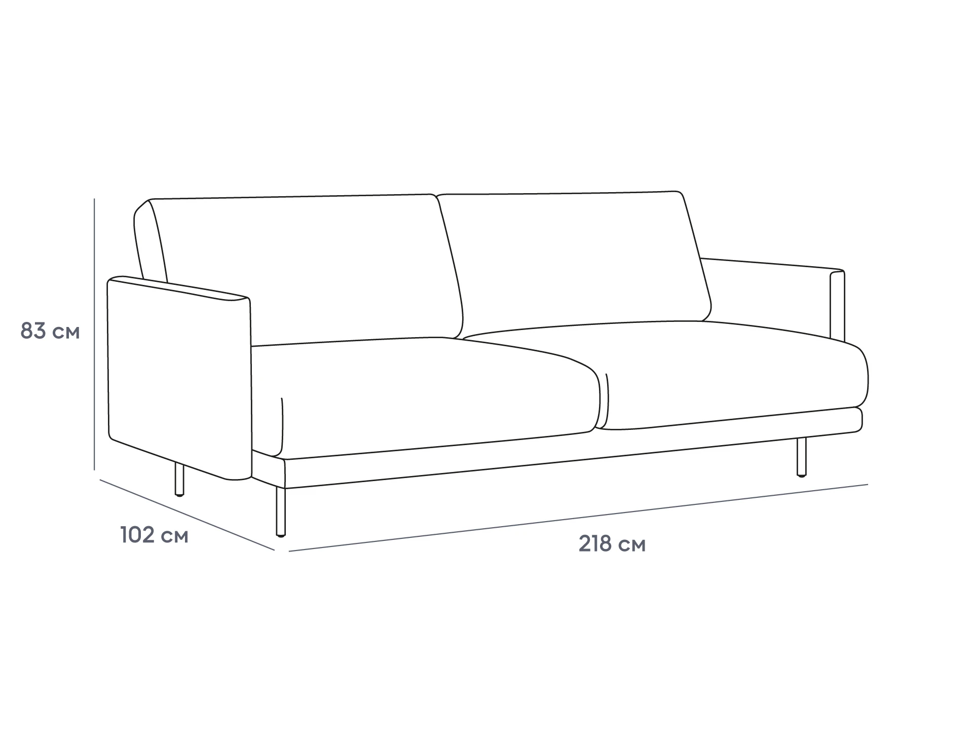 купить Диван Ricadi трёхместный в интернет-магазине