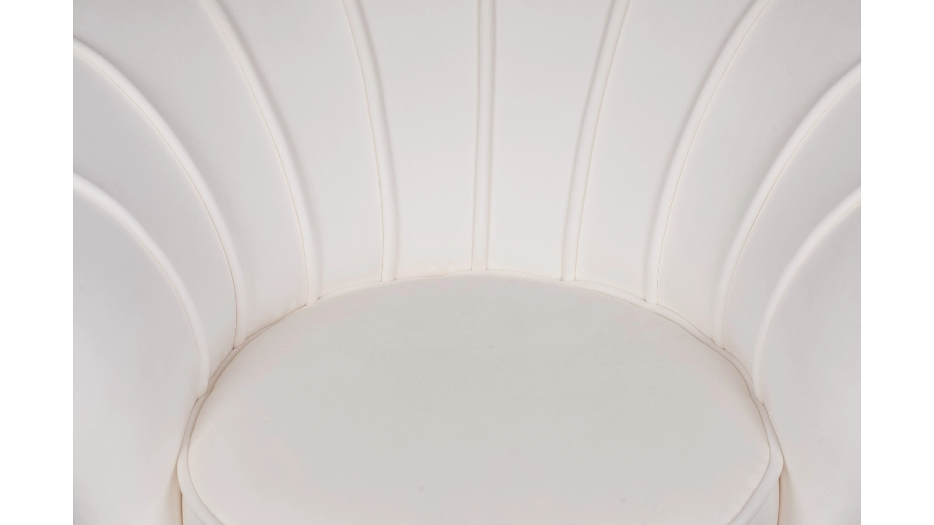 фото Кресло с пуфом ракушка Pearl Beige