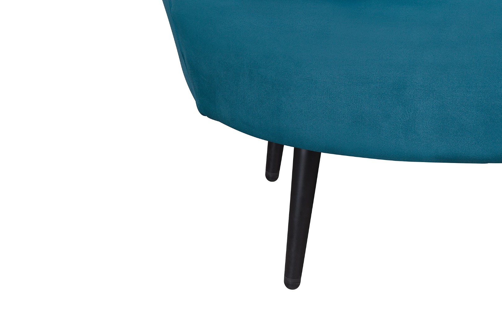 фото Диван ракушка Pearl Double Marine Velvet на черных ножках в интерьере