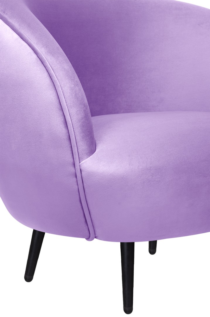 фото Мягкое кресло Small Benee Purple на черных ножках в Москве фото Мягкое кресло Small Benee Purple на черных ножках