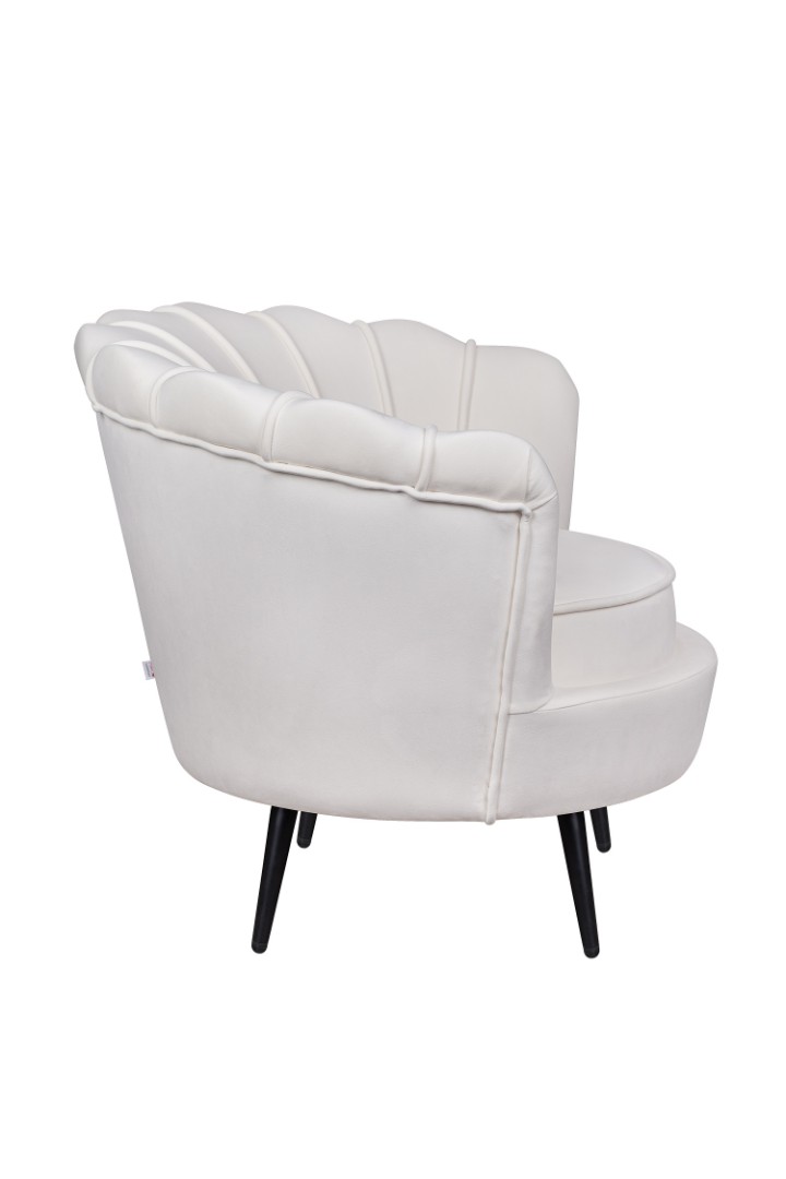 заказать Кресло ракушка Pearl Beige на черных ножках