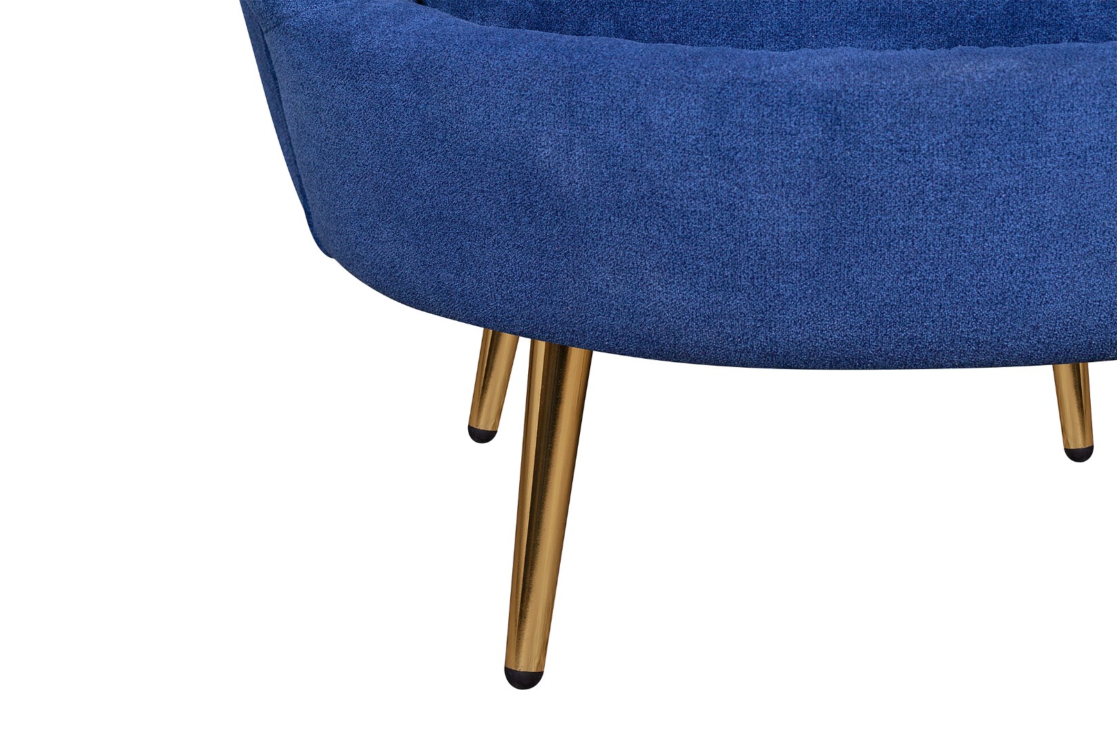 фото Низкое кресло ракушка Pearl синий в интерьере