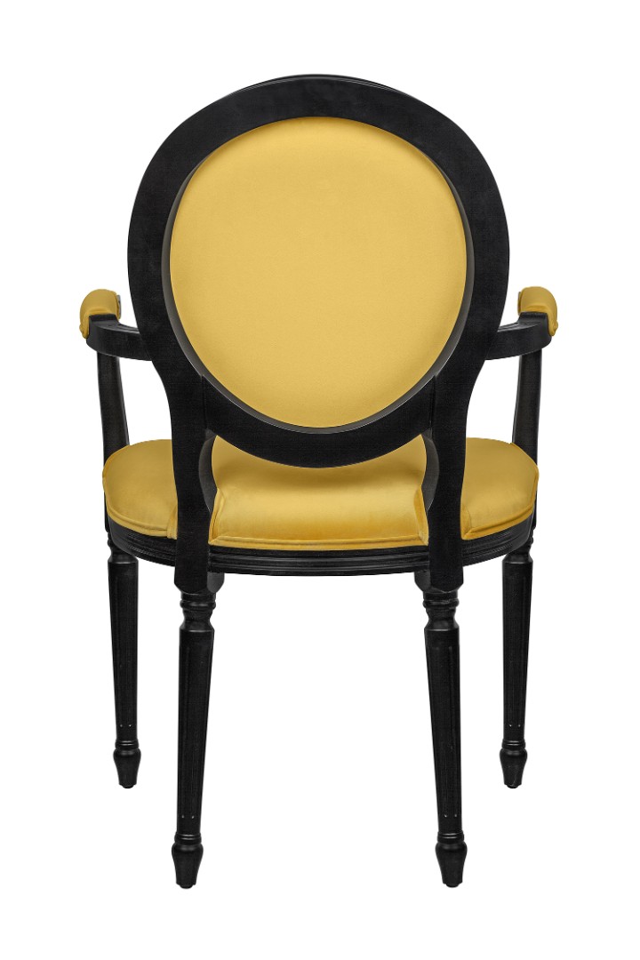 Мягкий стул с подлокотниками Delo Kora Arm Yellow в интернет-магазине