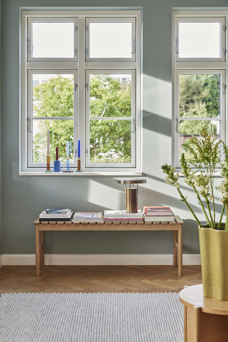 БАНКЕТКА ROW HUBSCH 122 СМ, ДУБ, НАТУРАЛЬНЫЙ в интерьере