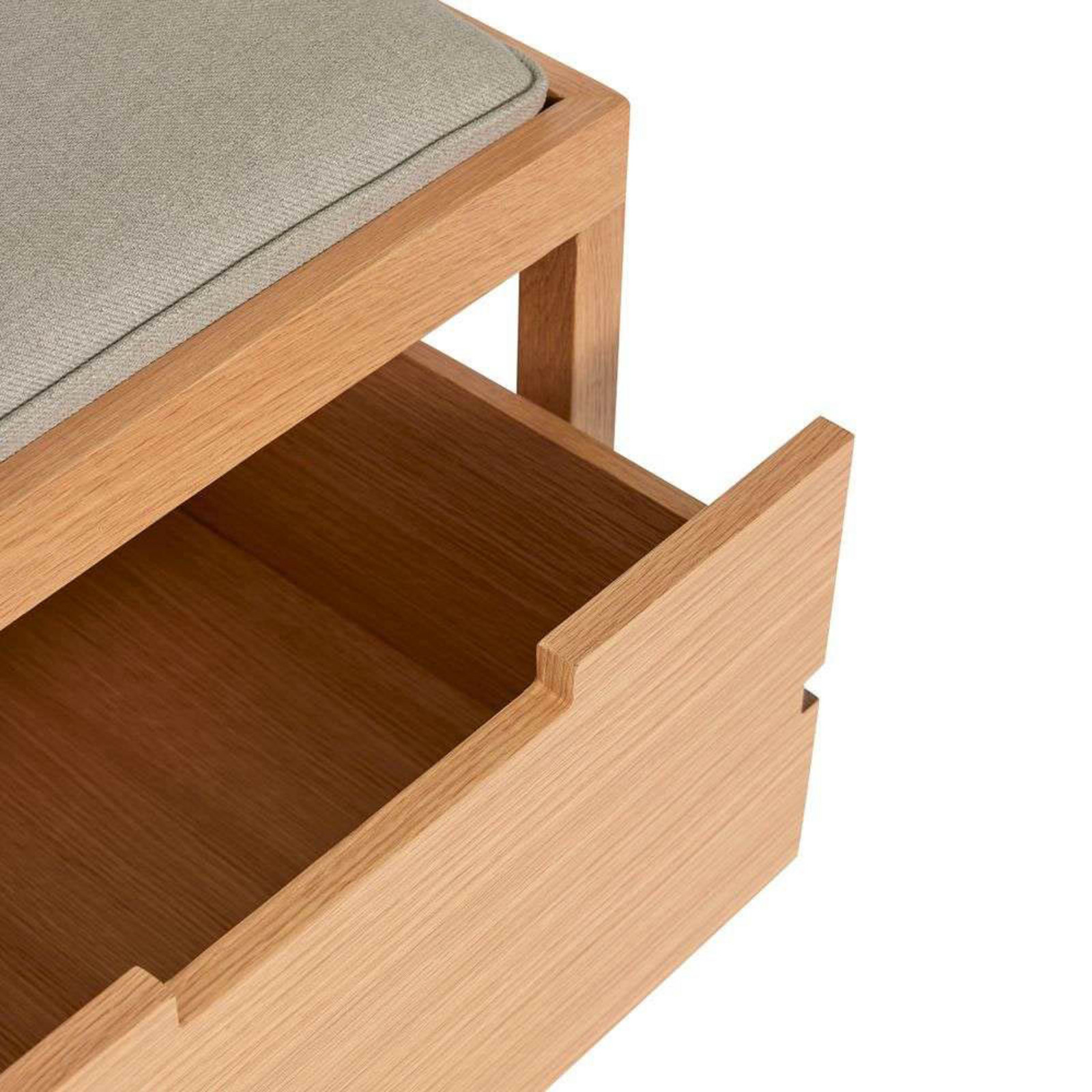 фото БАНКЕТКА BIFI HUBSCH, СВЕТЛО - СЕРЫЙ / НАТУРАЛЬНЫЙ