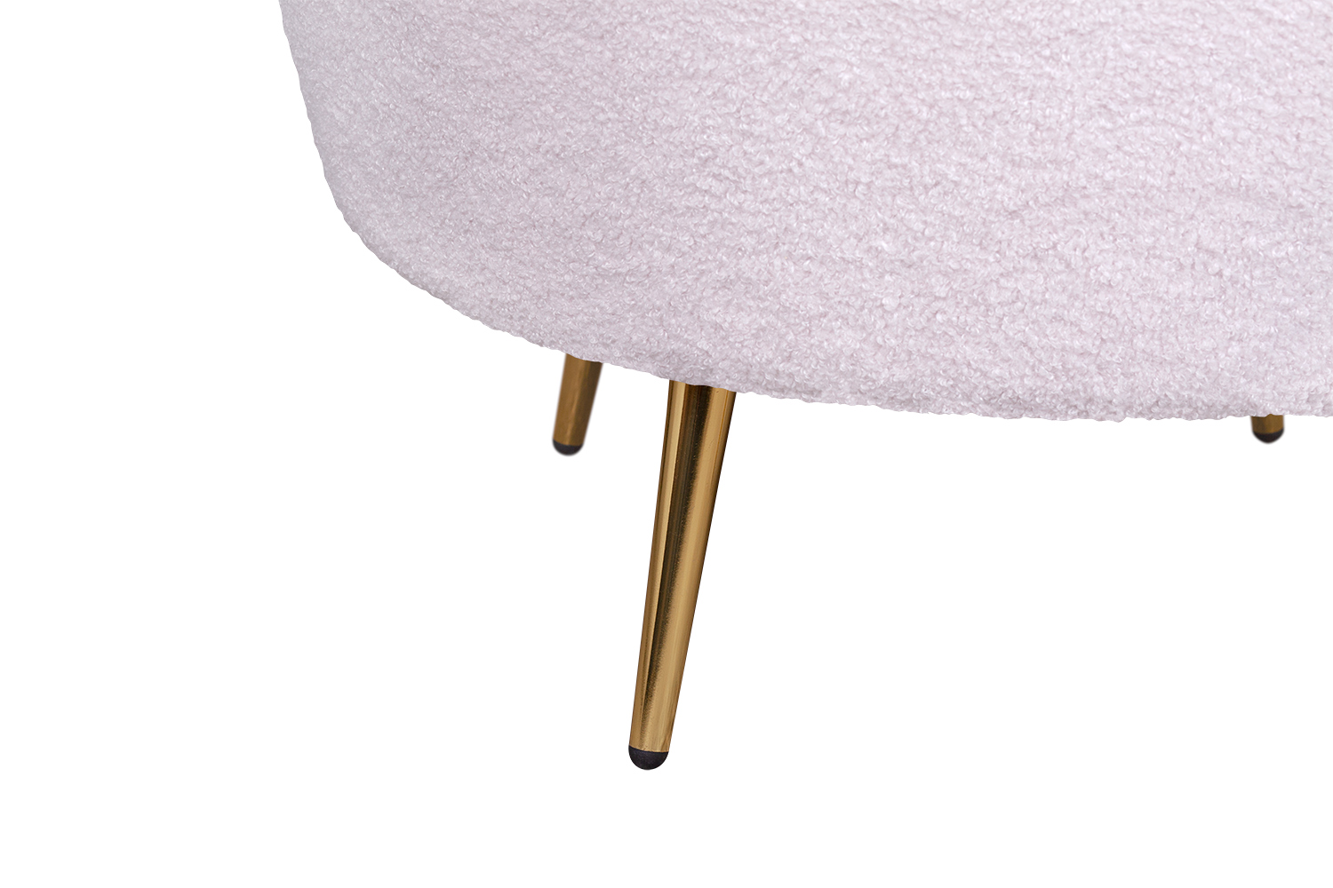 фото Низкое кресло ракушка Pearl Pink Boucle в интерьере