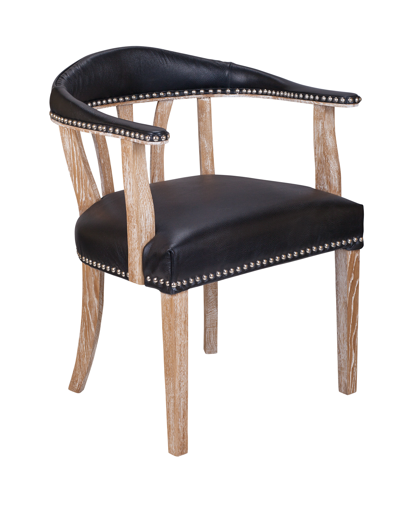 купить Мягкий стул с подлокотниками Tanner Black Leather