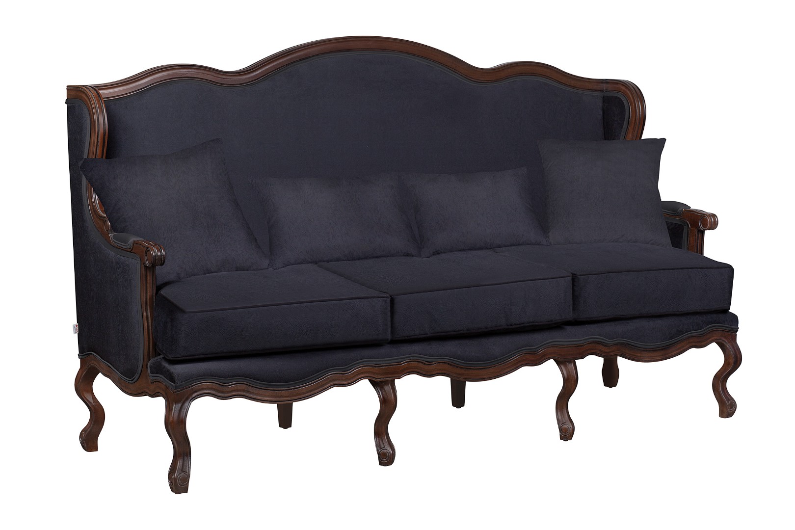 купить Прямой трехместный диван Brody черный в Москве купить Прямой трехместный диван Brody черный