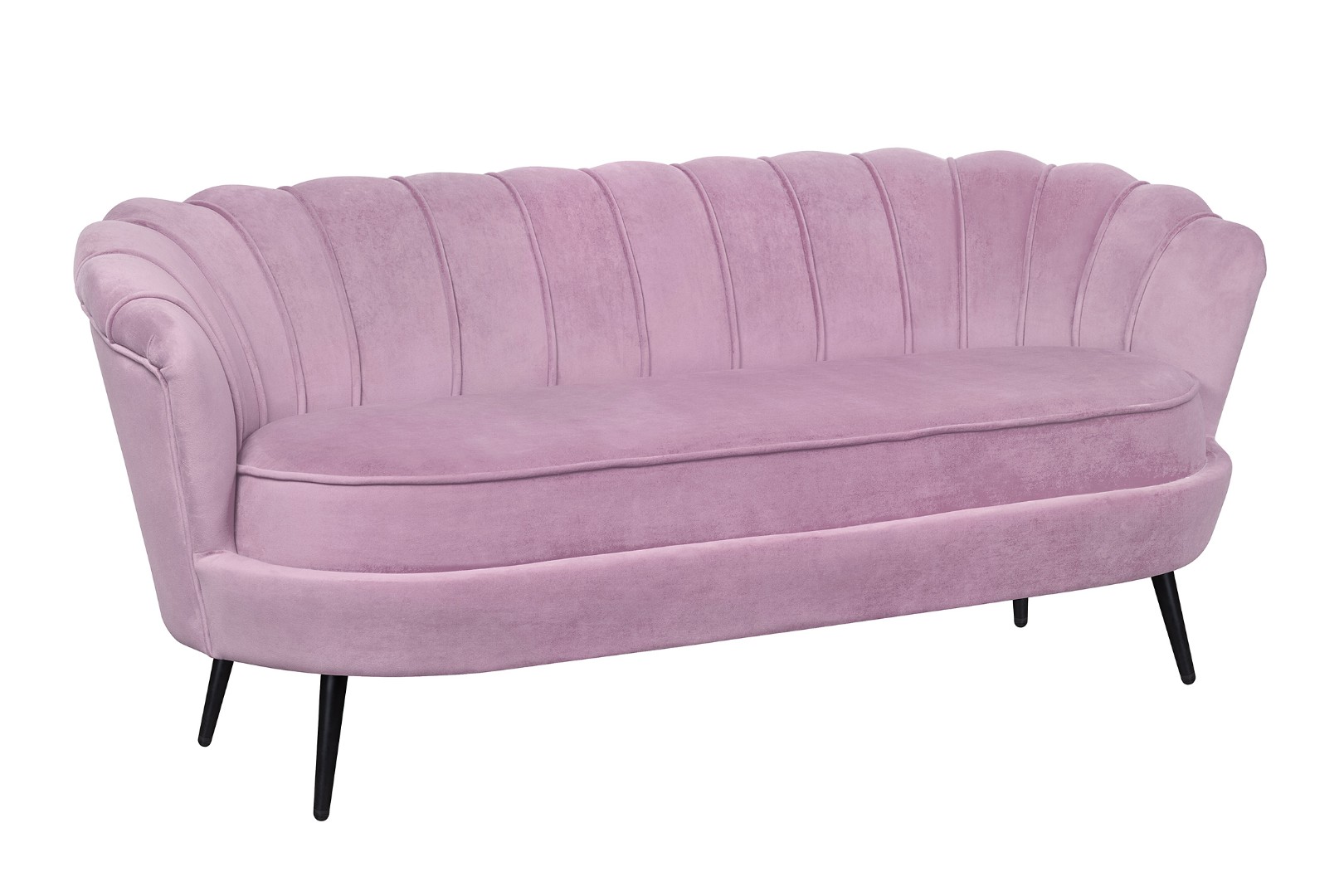 купить Диван ракушка Pearl Triple Pink на черных ножках