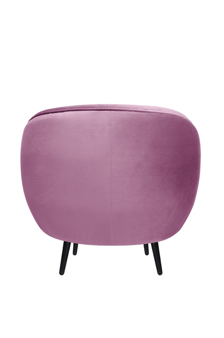 Мягкое кресло Small Benee Pink на черных ножках в интернет-магазине