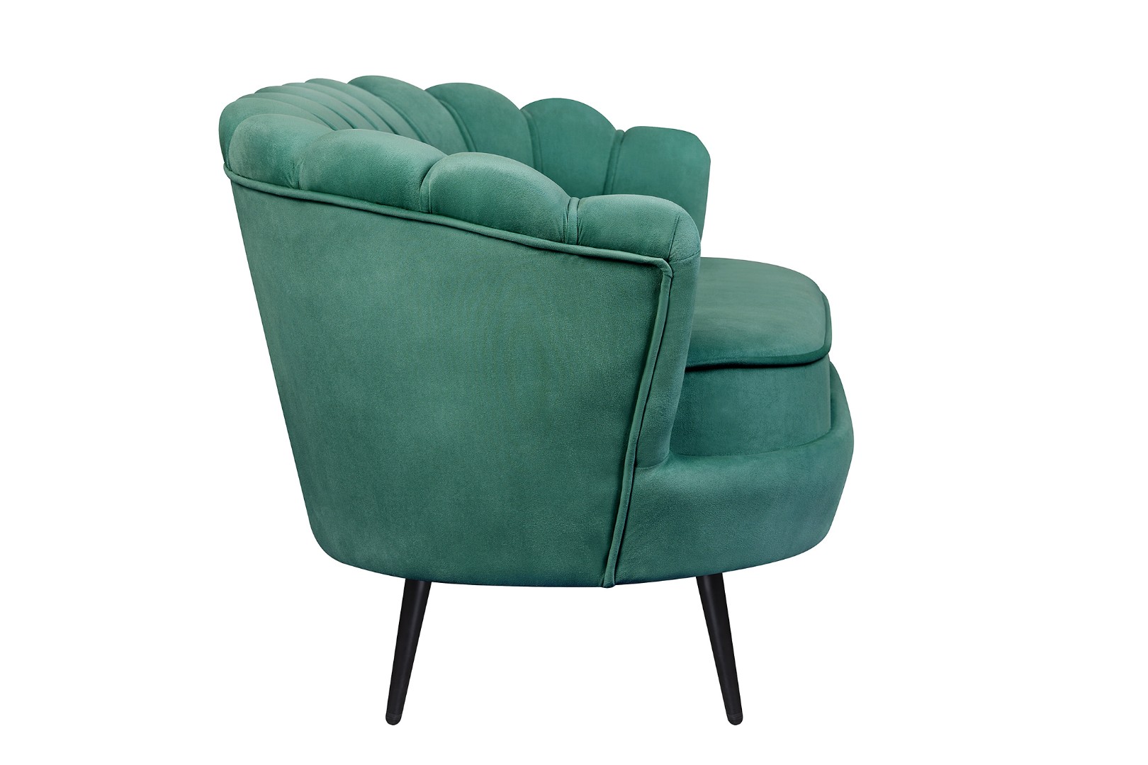 заказать Дизайнерский диван Pearl Double Green V2 на черных ножках