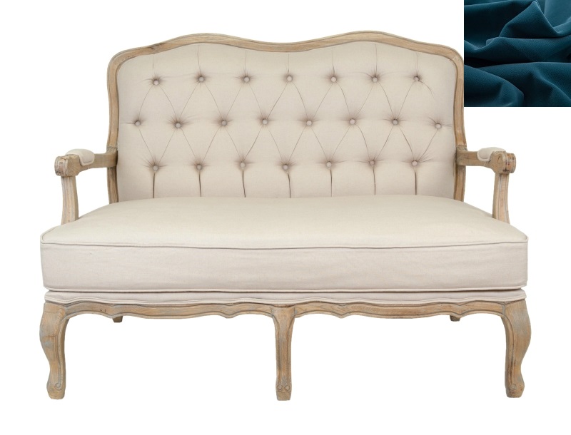 Прямой диван модерн Yareli синий в Екатеринбурге Прямой диван модерн Yareli синий