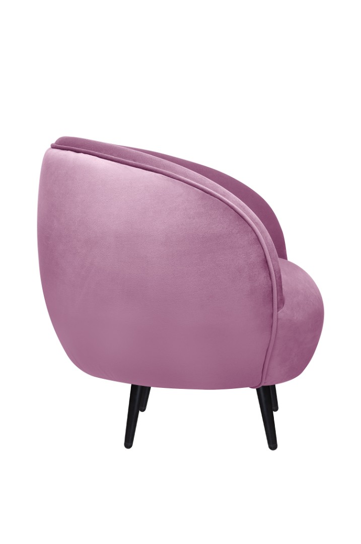 заказать Мягкое кресло Small Benee Pink на черных ножках