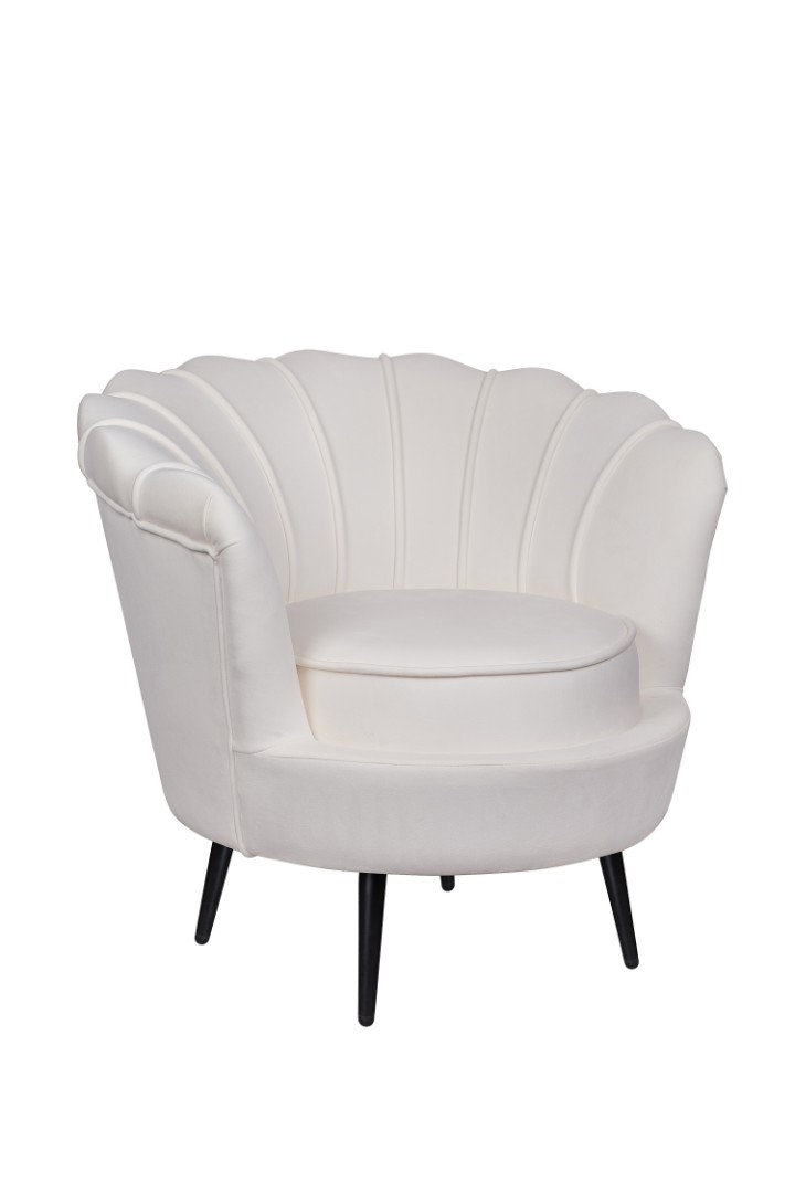 купить Кресло ракушка Pearl Beige на черных ножках