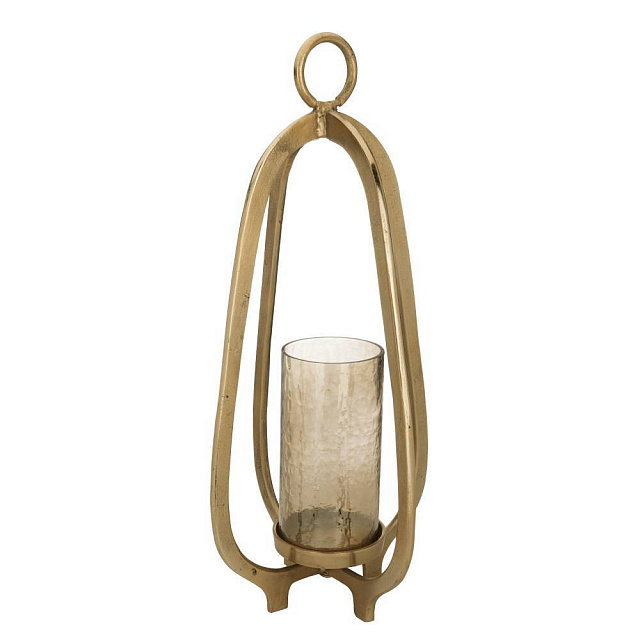 422115 Подсвечник IBUSUKI, H720, ?350, алюминий/стекло, золотой, янтарный в Екатеринбурге 422115 Подсвечник IBUSUKI, H720, ?350, алюминий/стекло, золотой, янтарный