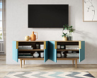 Комод под TV с четыремя дверками "Line" LN06/GR1/blue №1