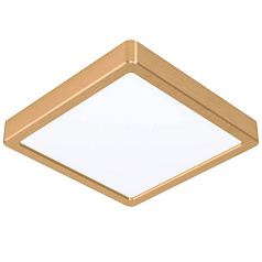 Светодиод настенно-потолочн свет-к FUEVA 5, 17W(LED), 210x210, 2000lm, 3000K, сталь, латунь брашированный, пластик, белый