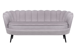 Дизайнерский диван для гостиниц Pearl Triple Grey на черных ножках в Екатеринбурге