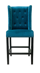 Дизайнерский полубарный стул Skipton Average Blue Velvet