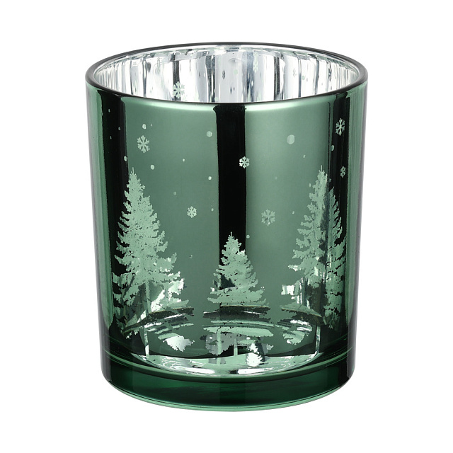 422513 Подсвечник рождественский LUKUT, стекло/зелёный/серебро, 88?100х88 мм в Екатеринбурге 422513 Подсвечник рождественский LUKUT, стекло/зелёный/серебро, 88?100х88 мм