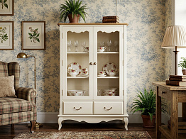 Шкаф "Леонтина (Leontina)" для посуды низкий с ящиками арт ST9355/2